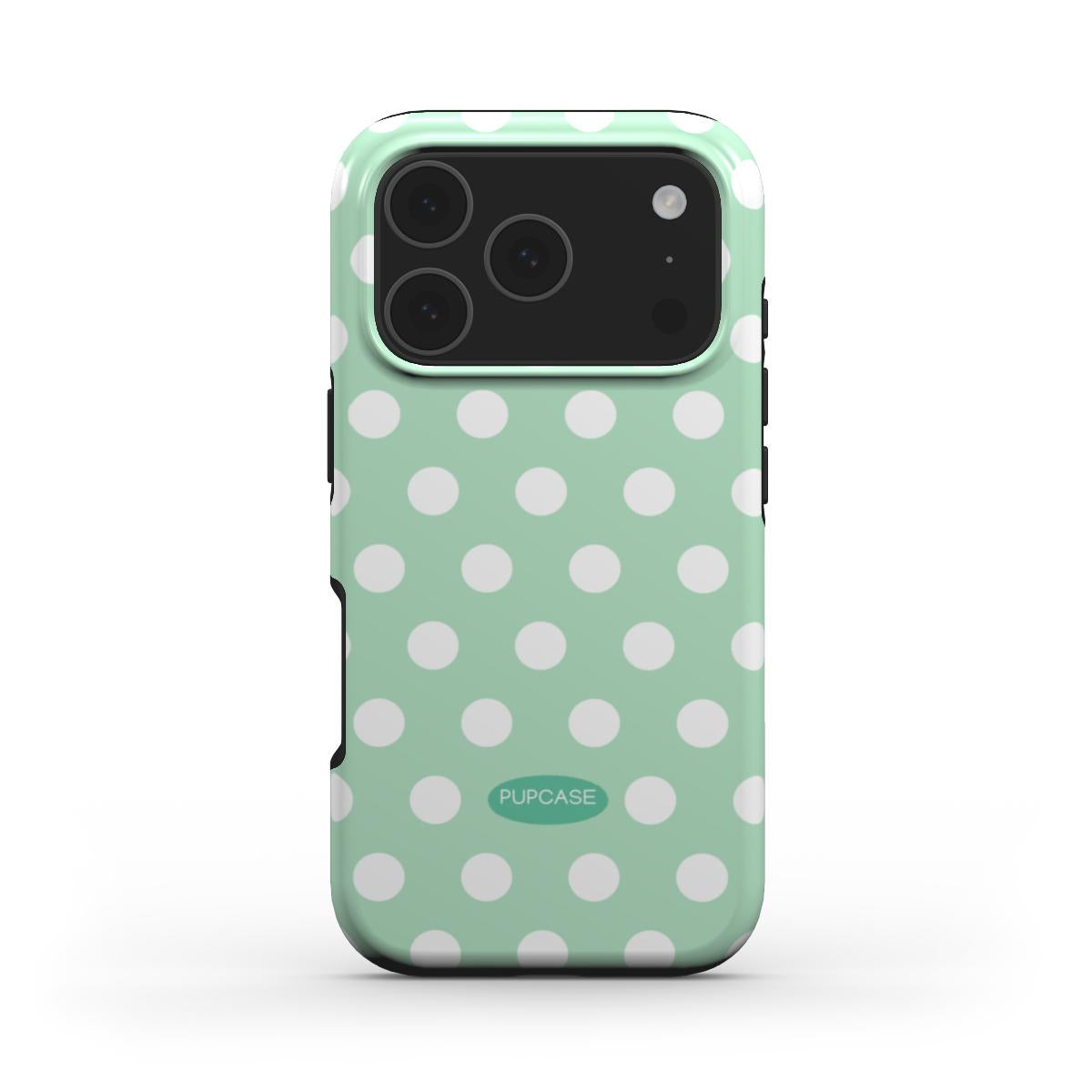 Green Apply Jelly Polka Dot MagSafe Phone Case for iPhone 12-17