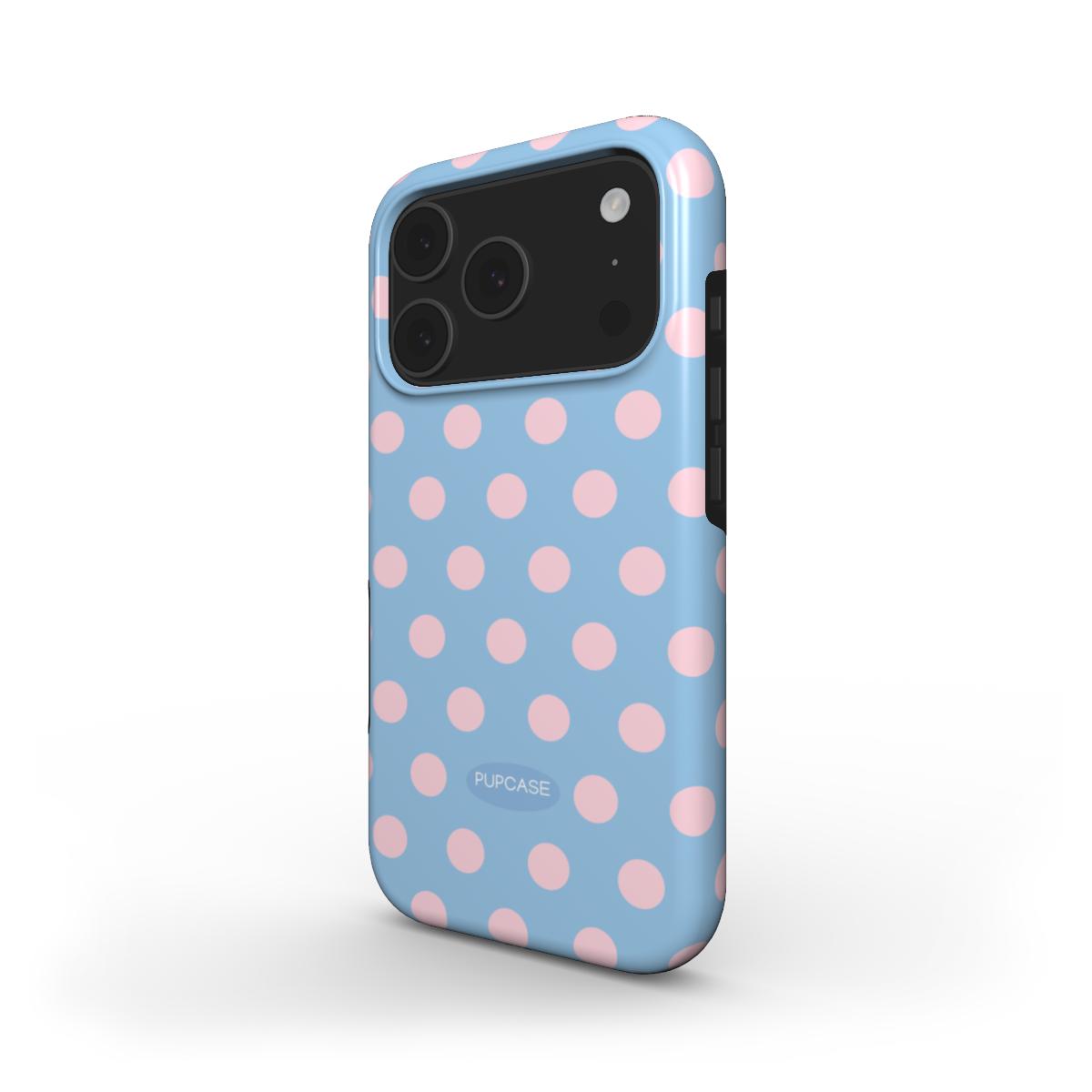 Blueberry Milkshake Polka Dot MagSafe Phone Case for iPhone 12-17