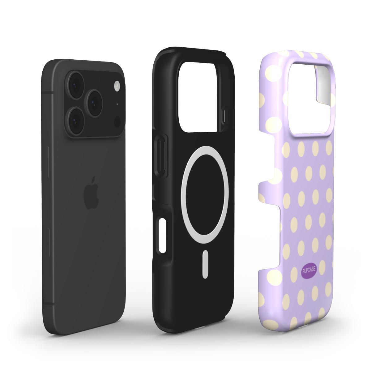 Grape Candy Floss Polka Dot MagSafe Phone Case for iPhone 12-17