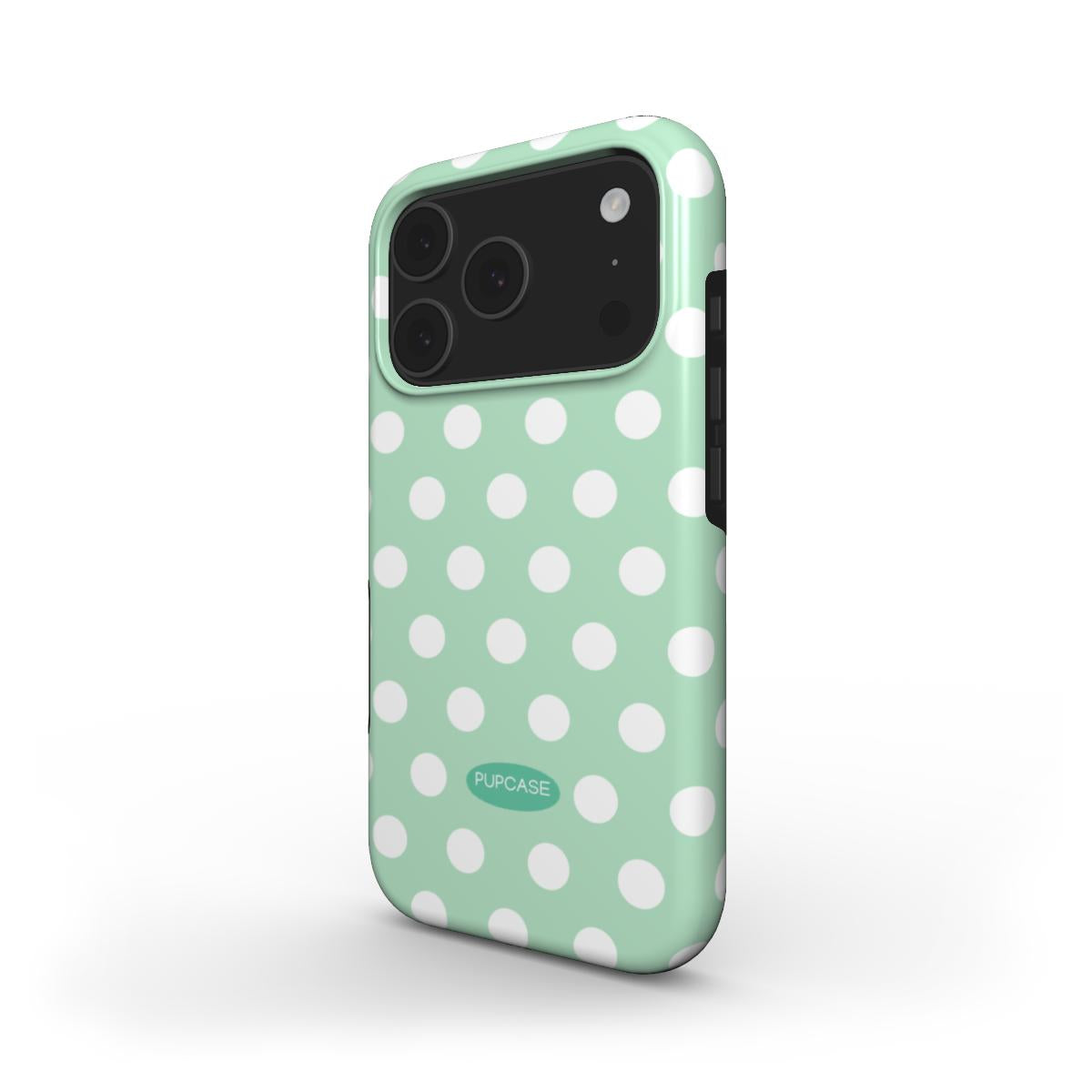 Green Apply Jelly Polka Dot MagSafe Phone Case for iPhone 12-17