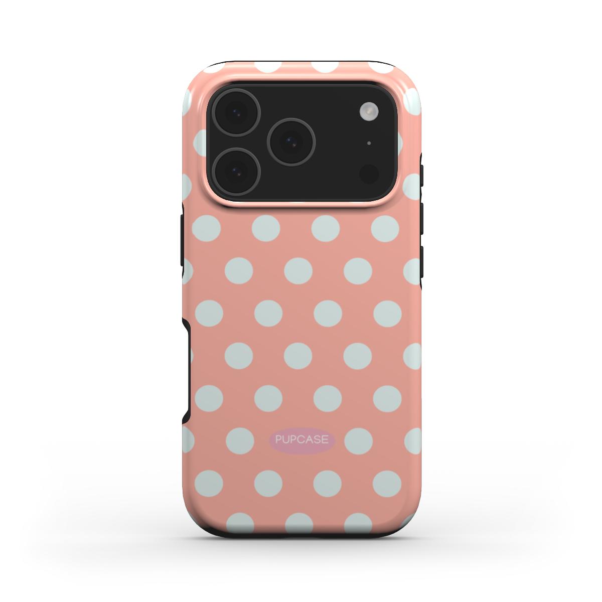 Pink Peach Lemonade Polka Dot MagSafe Phone Case for iPhone 12-17