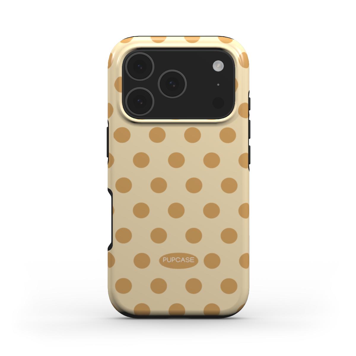 Caramel Cookie Dough Polka Dot MagSafe Phone Case for iPhone 12-17