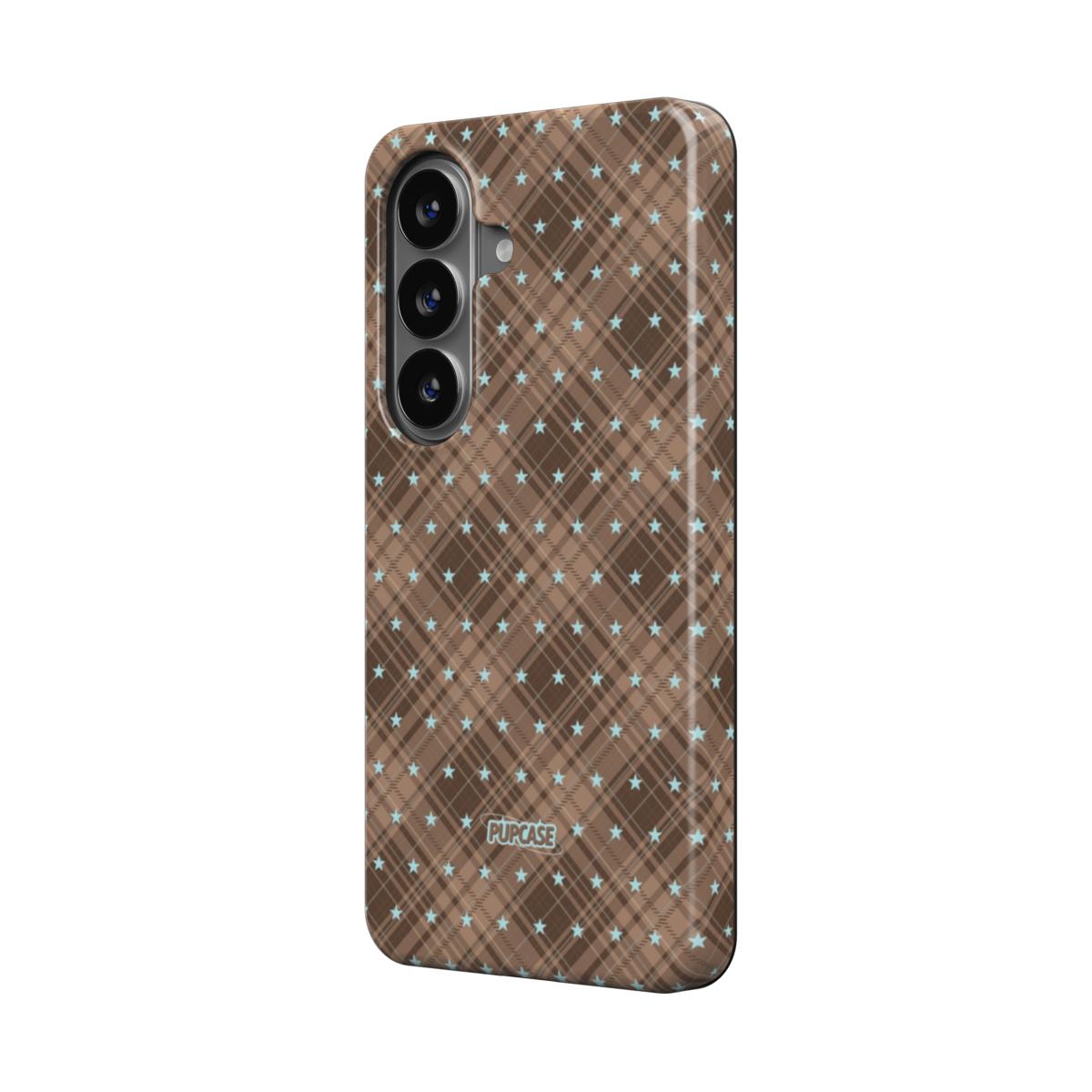 Mocha Star Tartan Magnetic Tough Phone Case | Samsung & Google Pixel
