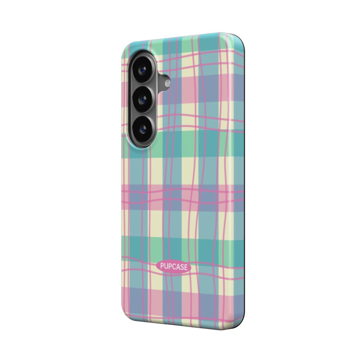 Pastel Plaid Dream Magnetic Tough Phone Case | Samsung & Google Pixel