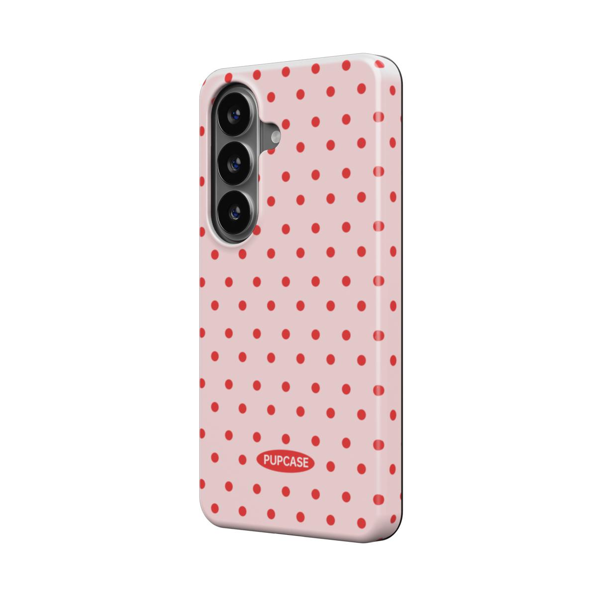 Strawberry Soda Polka Magnetic Tough Phone Case | Samsung & Google Pixel