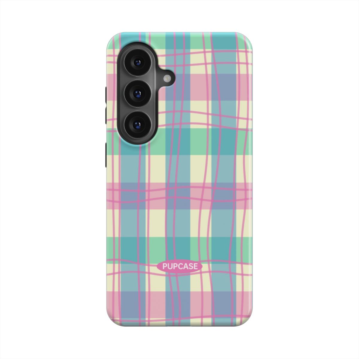 Pastel Plaid Dream Magnetic Tough Phone Case | Samsung & Google Pixel