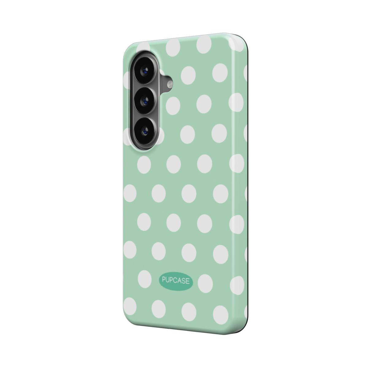 Green Apply Jelly Polka Dot Magnetic Tough Phone Case | Samsung & Google Pixel
