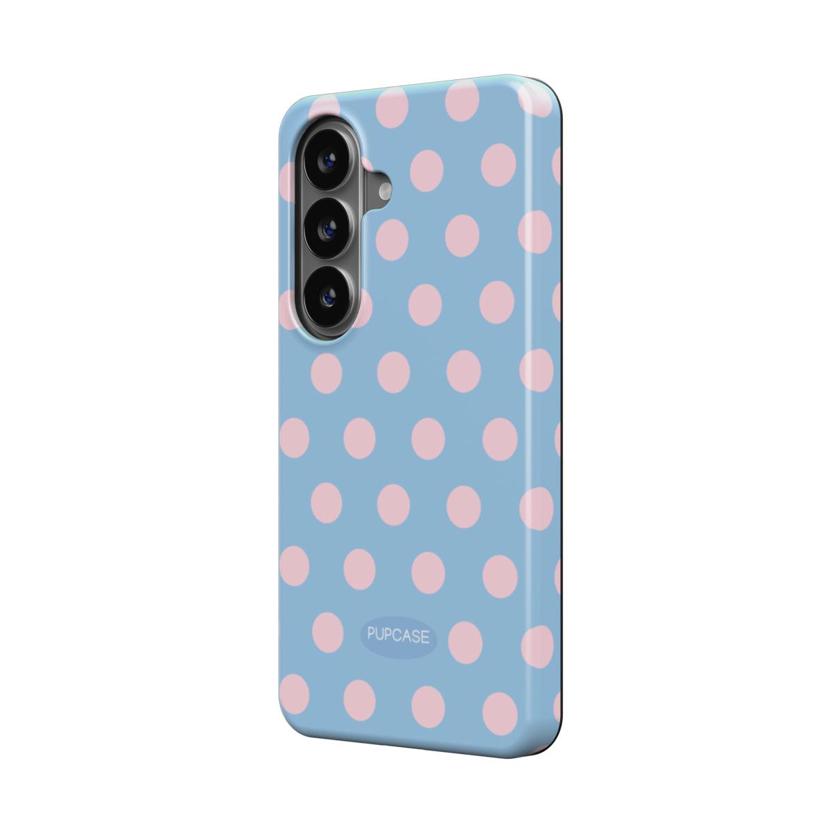 Blueberry Milkshake Polka Dot Magnetic Tough Phone Case | Samsung & Google Pixel