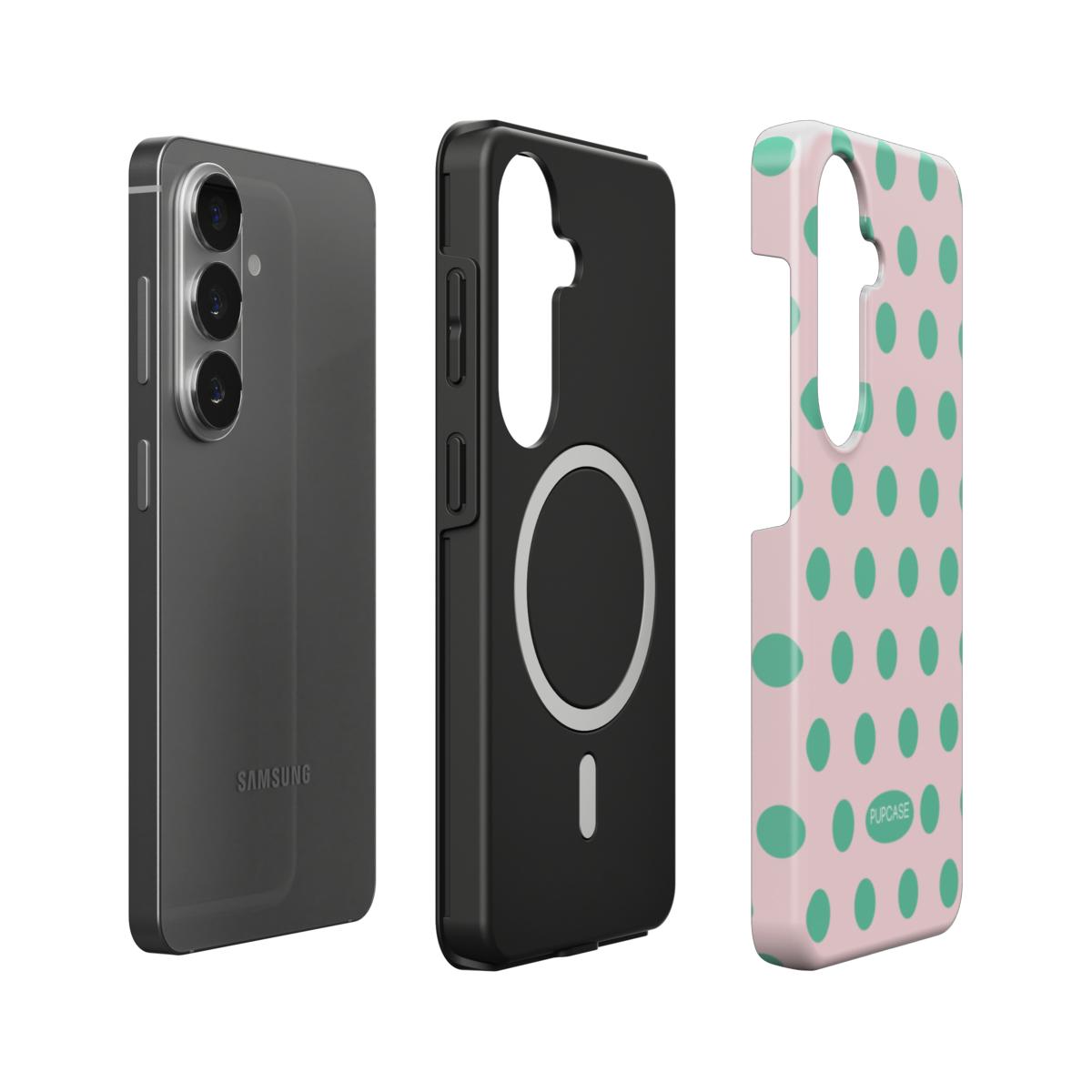 Cotton Candy Polka Dot  Magnetic Tough Phone Case | Samsung & Google Pixel