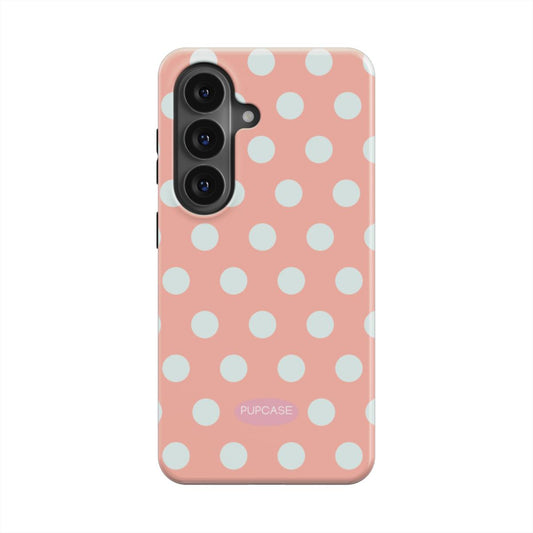 Pink Peach Lemonade Polka Dot Magnetic Tough Phone Case | Samsung & Google Pixel