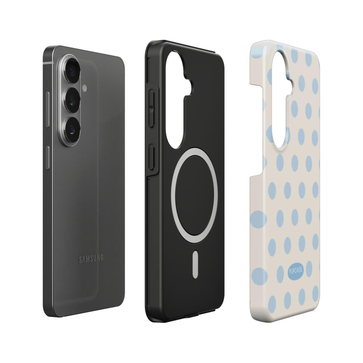 Vanilla Ice Cream Polka Dot Magnetic Tough Phone Case | Samsung & Google Pixel