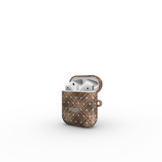 Mocha Star Tartan AirPods Tough Case
