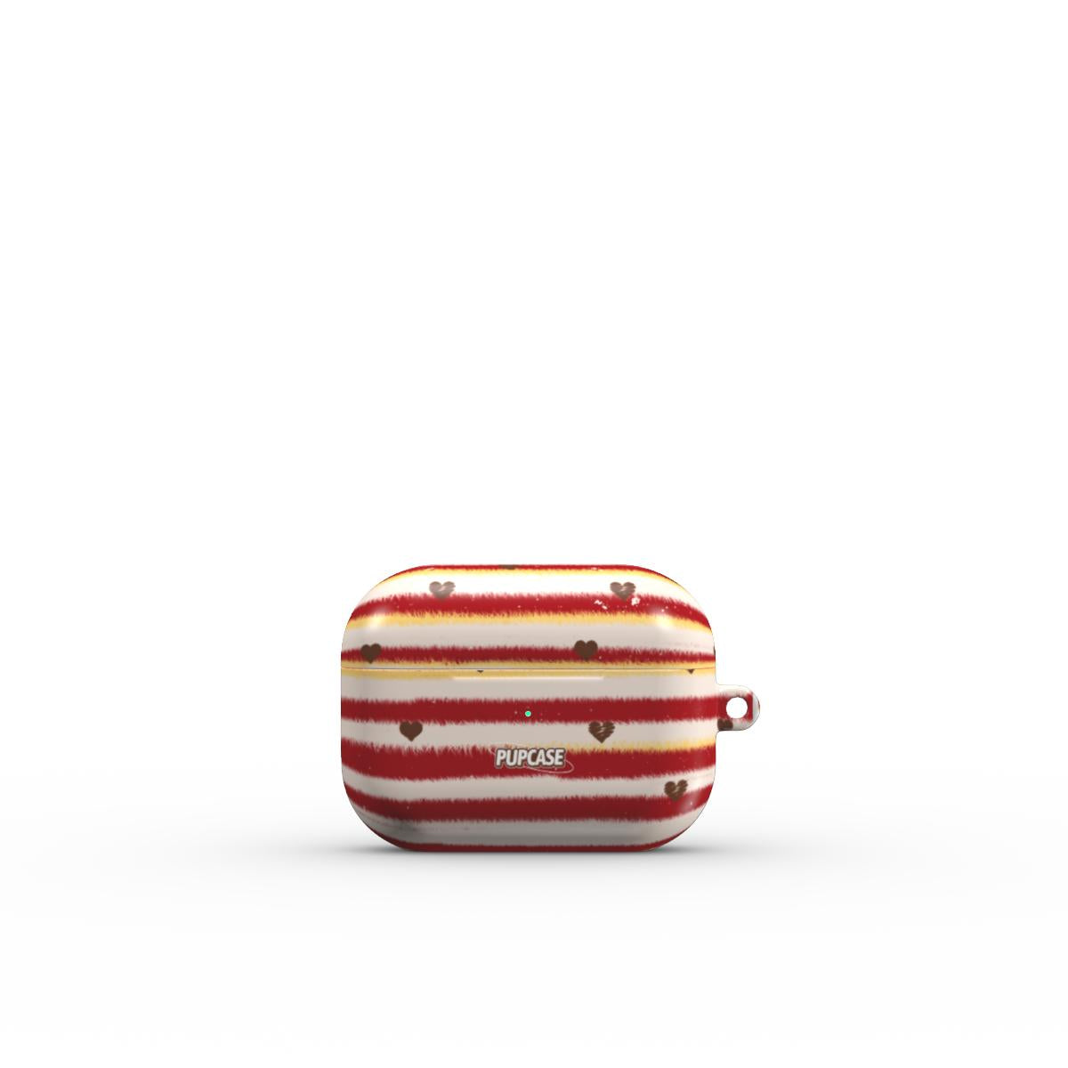 Cocoa Heart Stripe AirPods Tough Case