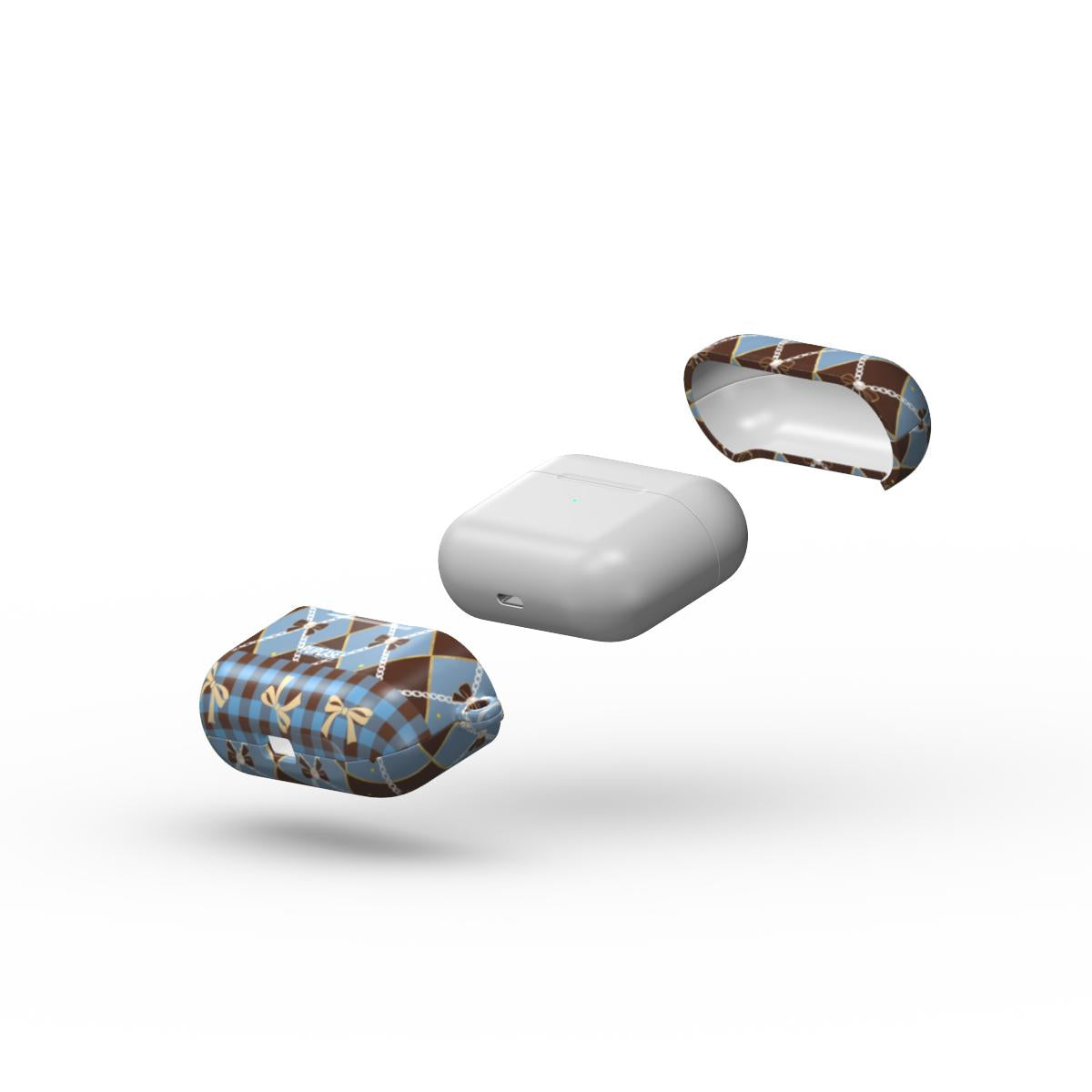 Pearl Ribbon Argyle AirPods Tough Case