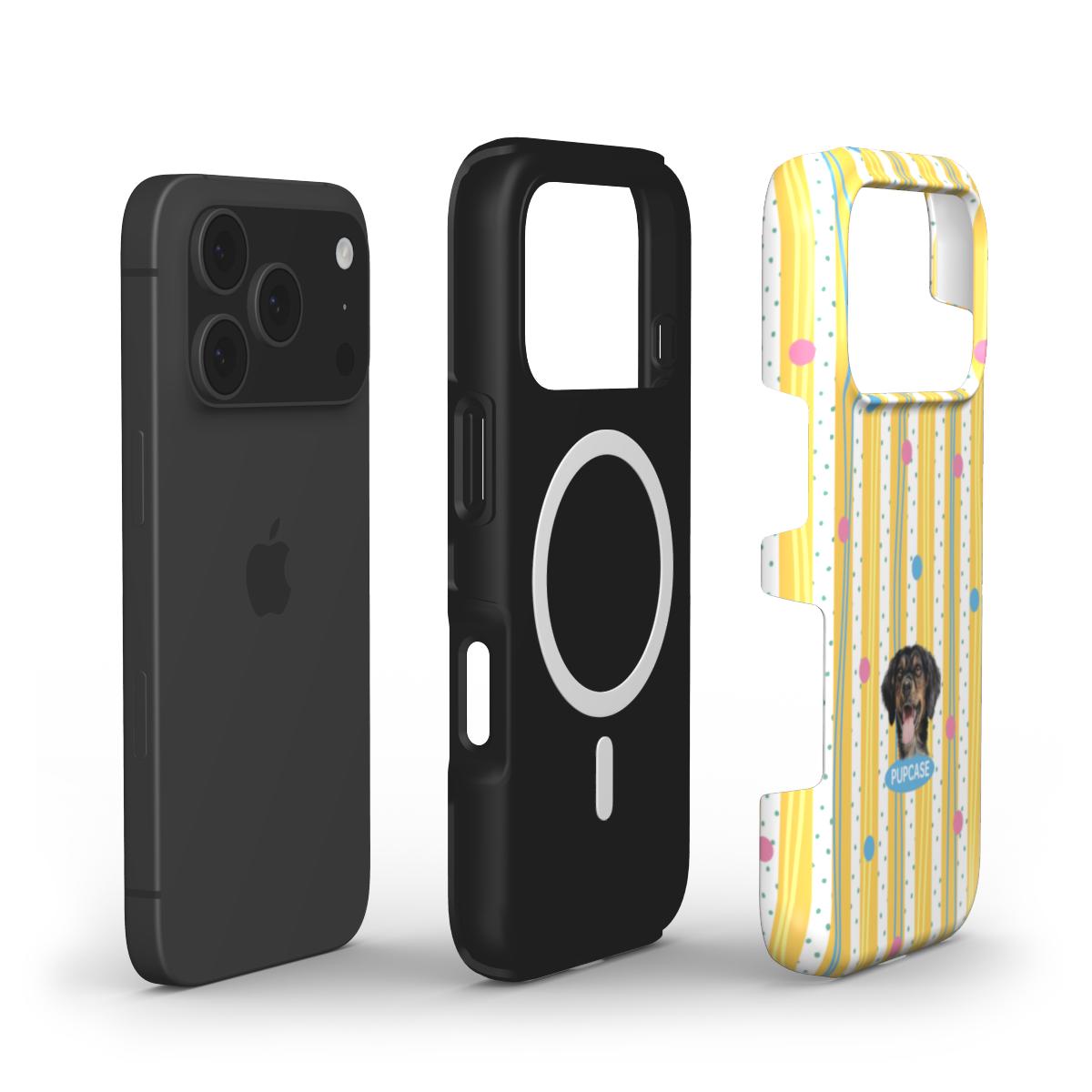 Personalised Memory Phone Case | Sunny Dot Stripe