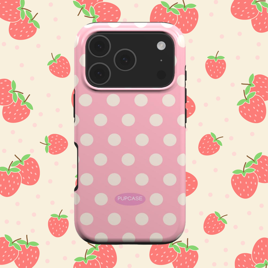 Strawberry Milk Polka Dot MagSafe Phone Case for iPhone 12-17