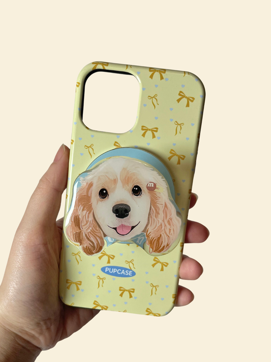 The Signature Pups MagSafe Phone Grip – English Cocker Spaniel Headshot Design