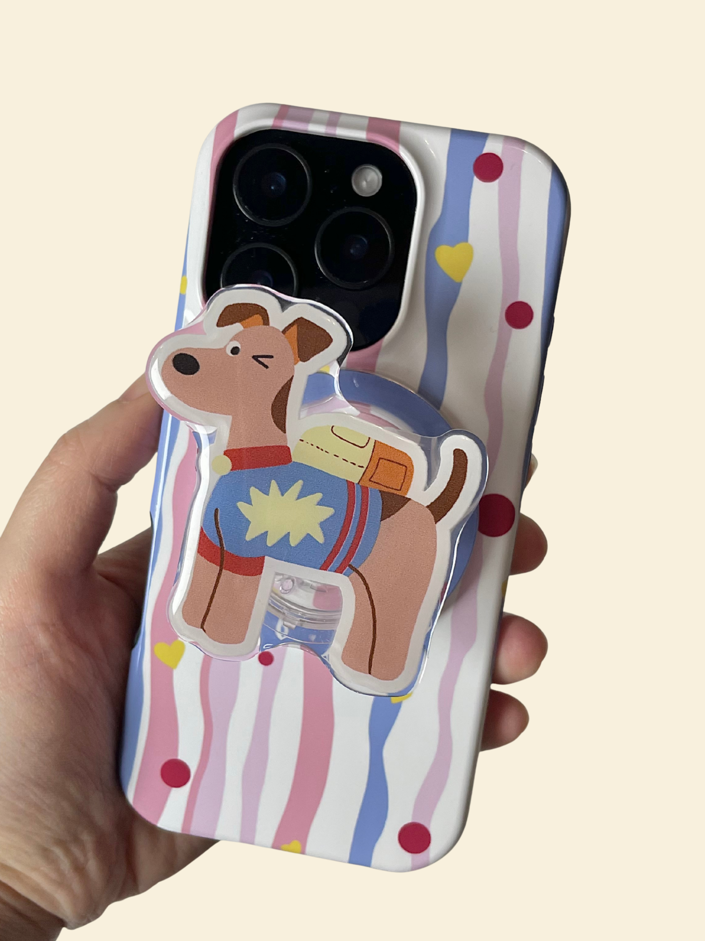 Off We Go - Airedale Adventures Magnetic Phone Grip and Stand