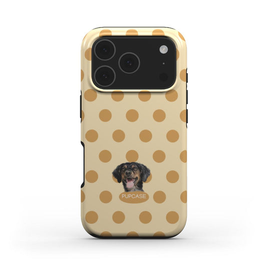 Personalised Memory Phone Case | Caramel Cookie Dough Polka Dot