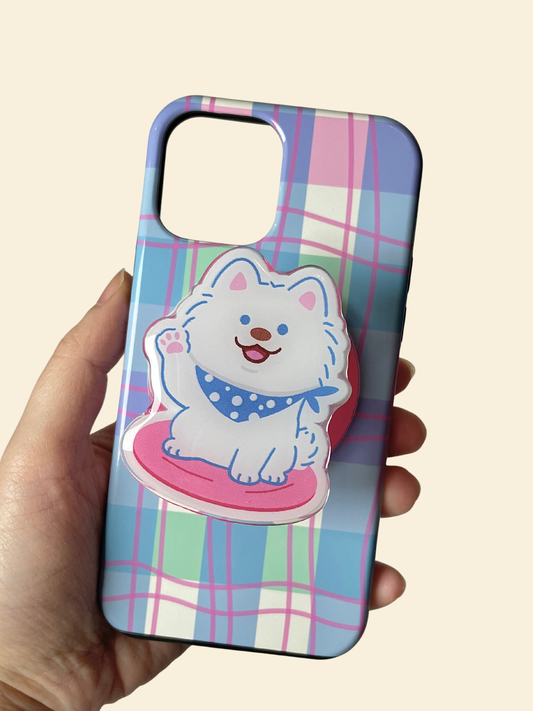 Waving Hello - Samoyed Adventures Magnetic Phone Grip and Stand