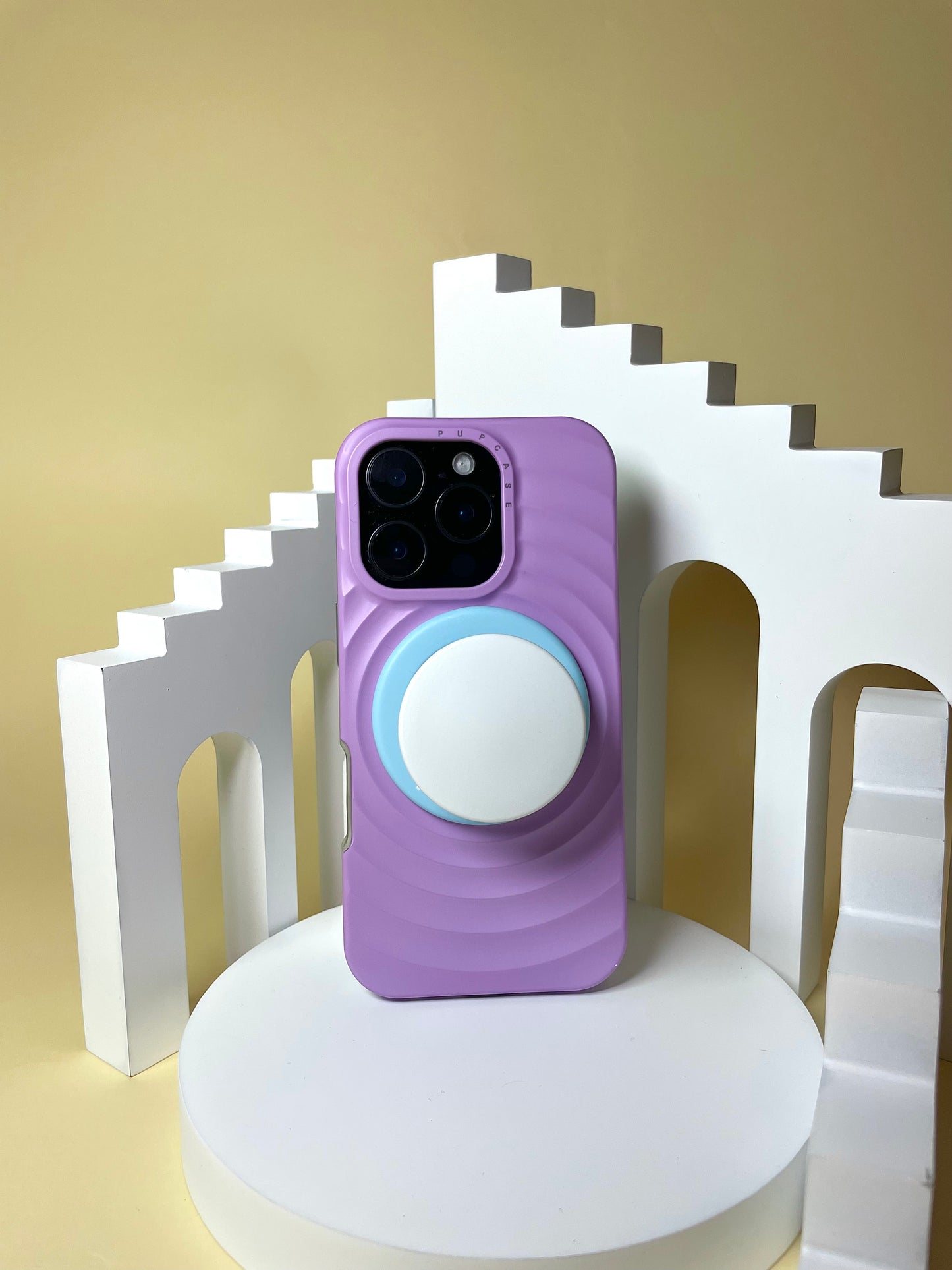 Mauve Purple MagSafe Compatible iPhone Case – Minimal Wavy Design