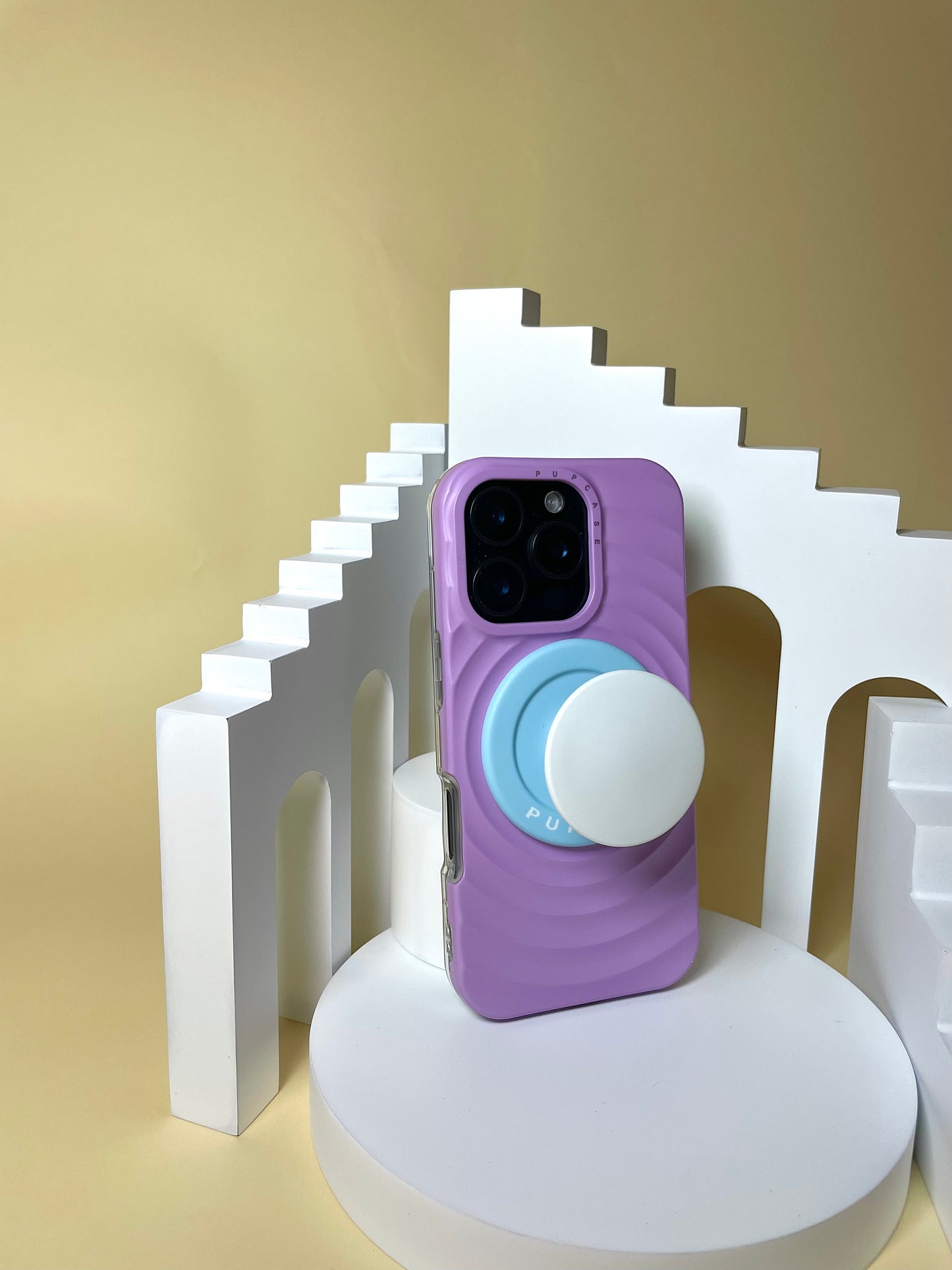 Mauve Purple MagSafe Compatible iPhone Case – Minimal Wavy Design