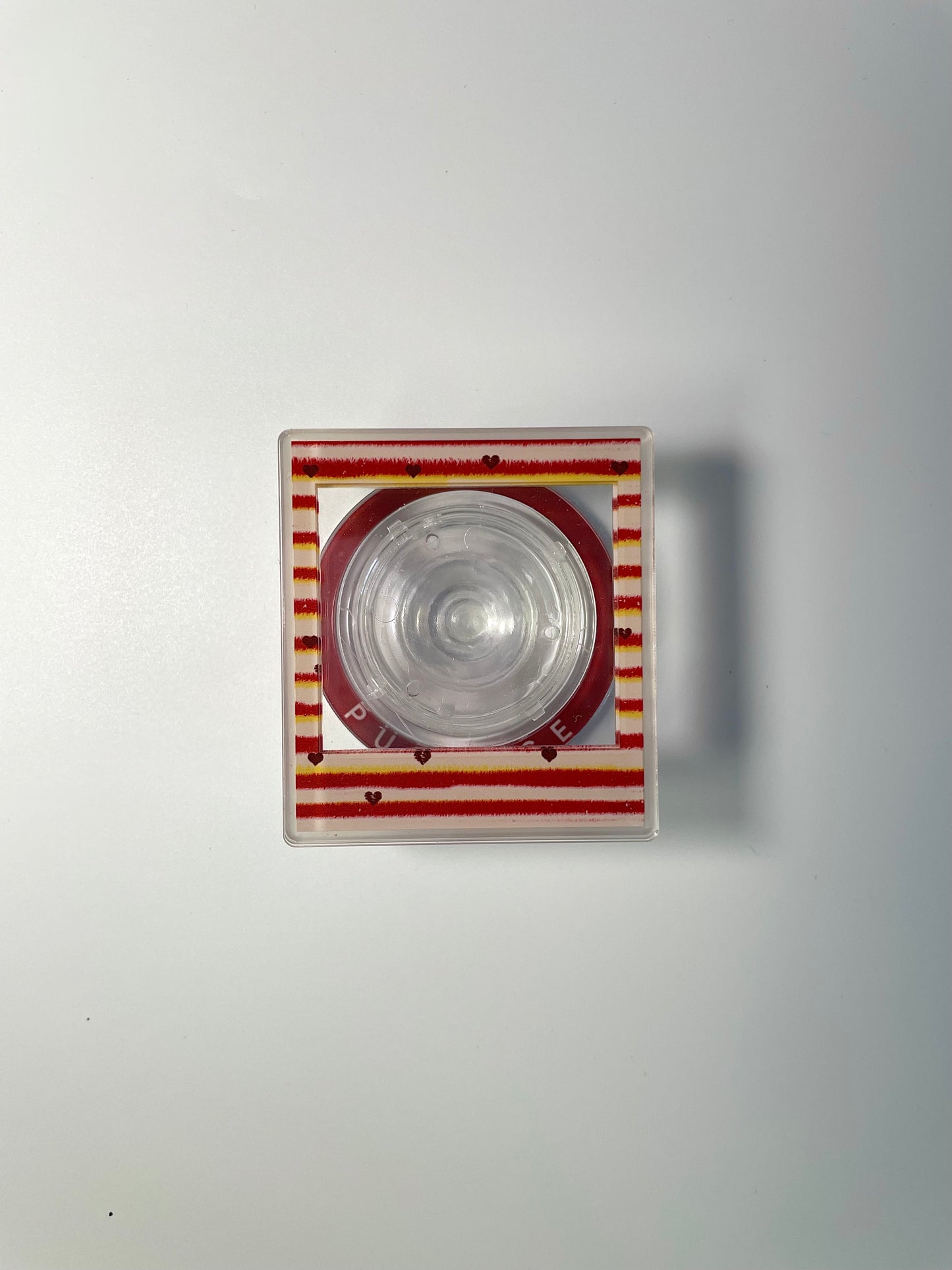 Cocoa Heart Stripe Magnetic Photo Frame Phone Stand