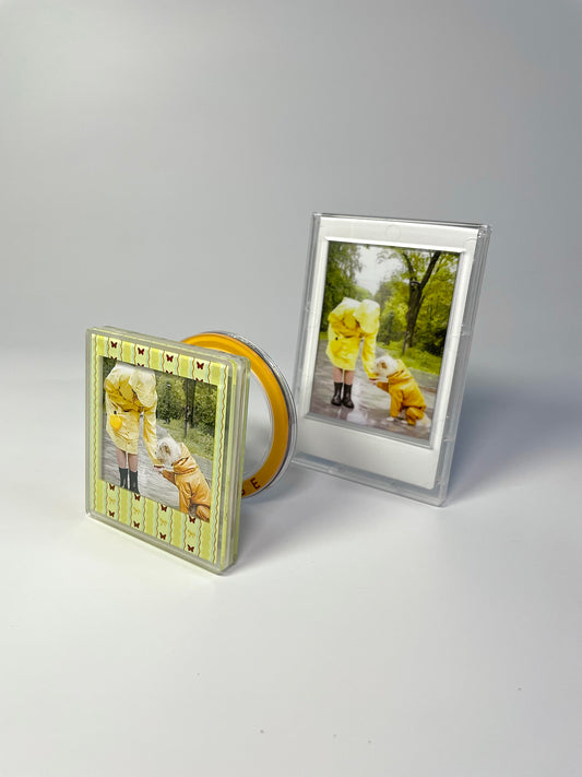 Vintage Butterfly Bow Magnetic Photo Frame Phone Stand