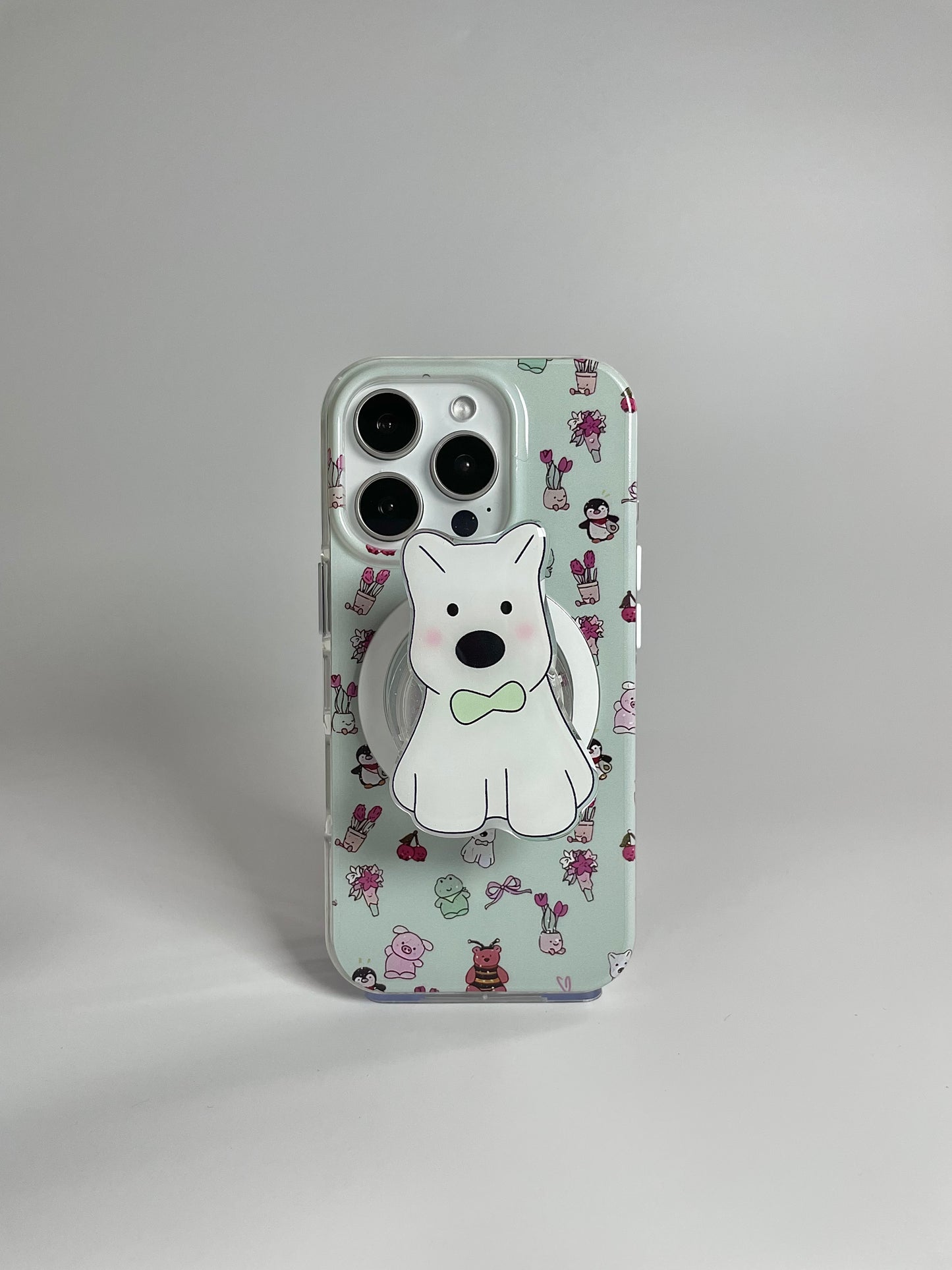 MagSafe Compatible iPhone Case - Westie's Spring Garden Picnic