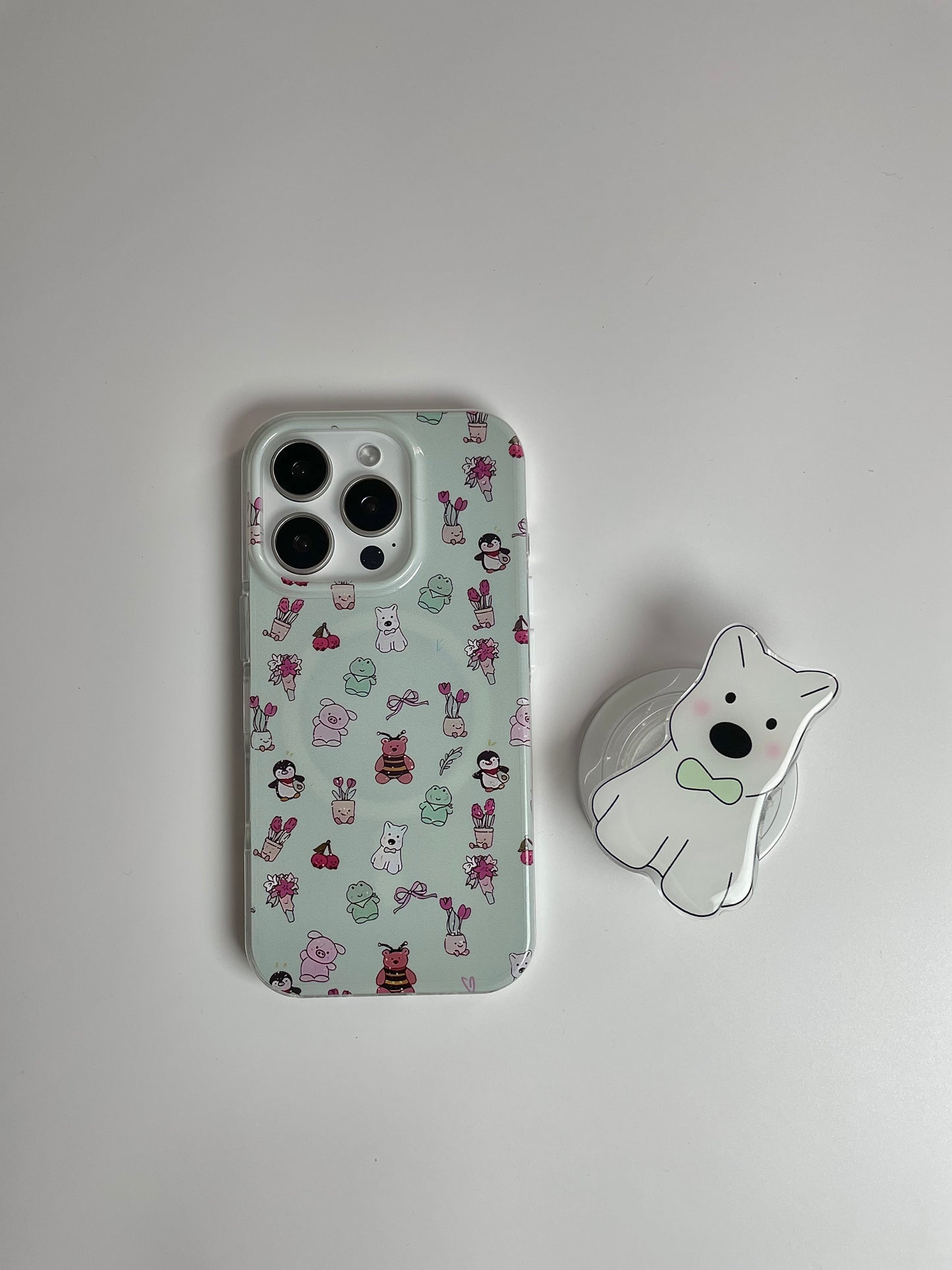 MagSafe Compatible iPhone Case - Westie's Spring Garden Picnic