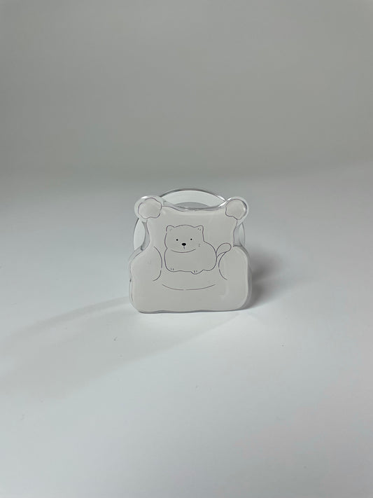 Snowy Cozy Westie MagSafe Phone Grip and Stand