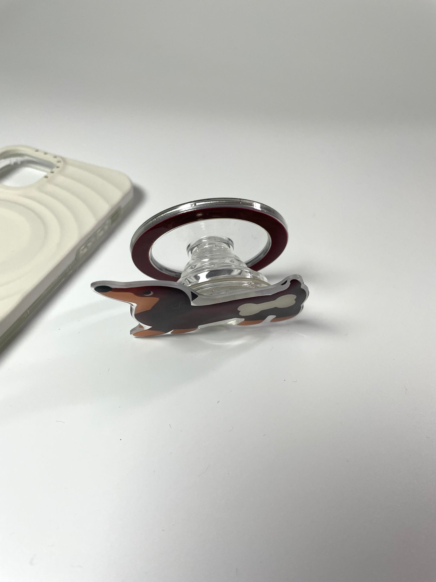 Playful Dachshund PupGrip - Magnetic MagSafe Phone Grip and Stand for iPhone