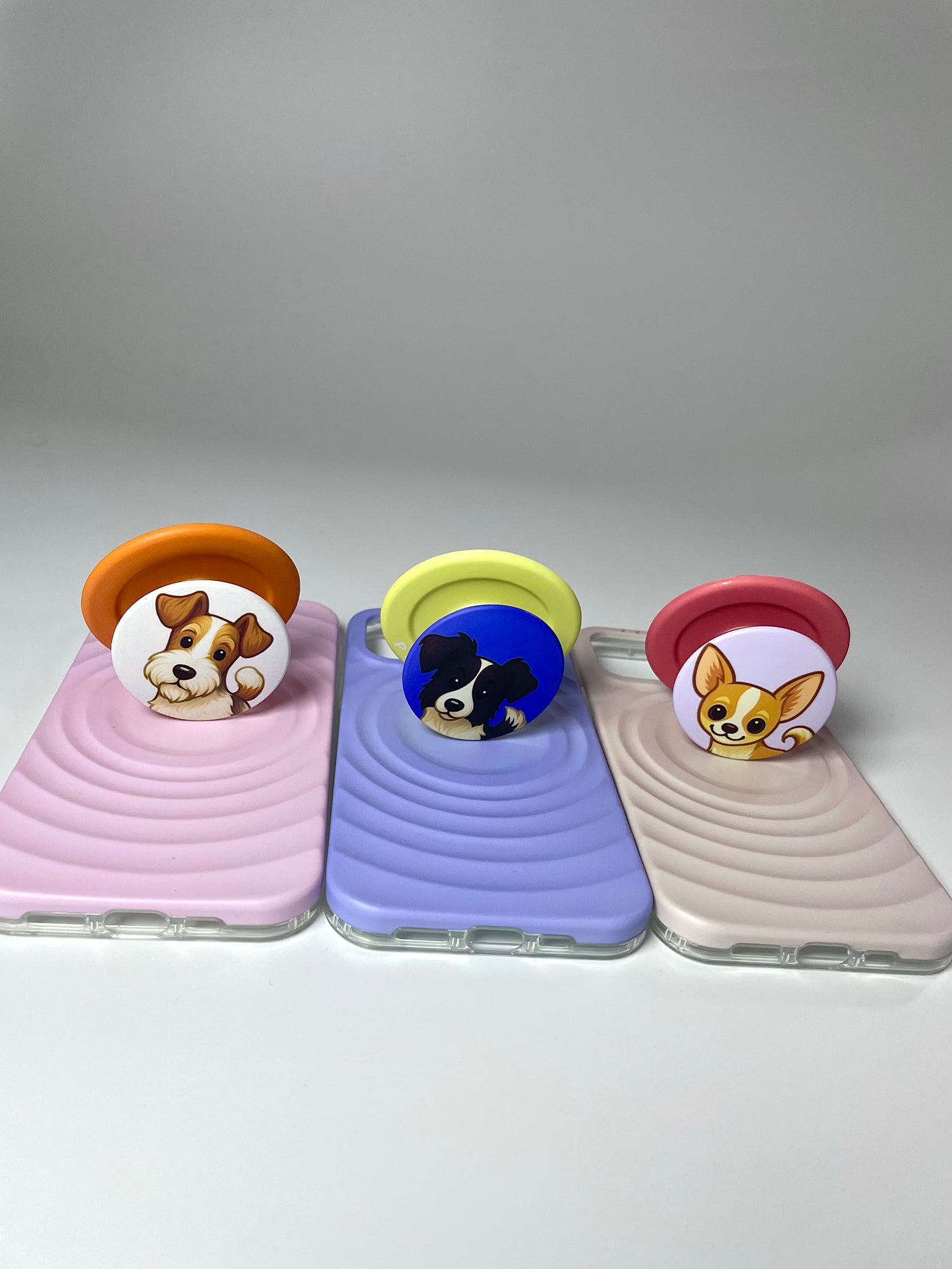 Head Tilt PupGrip Gift Set – 3 Dog Phone Stands & Grips