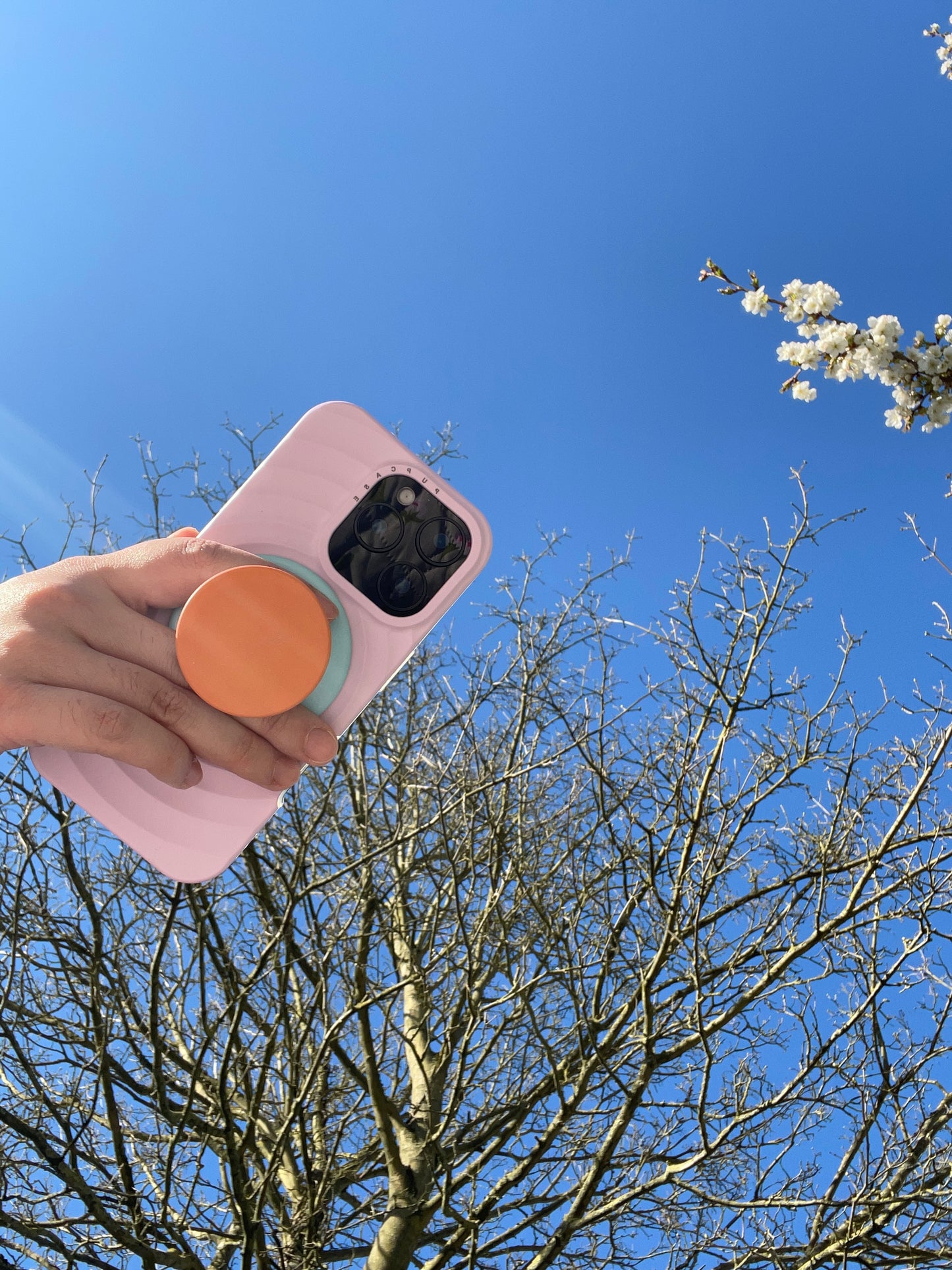 Sunset Orange Magnetic MagSafe Phone Grip and Stand
