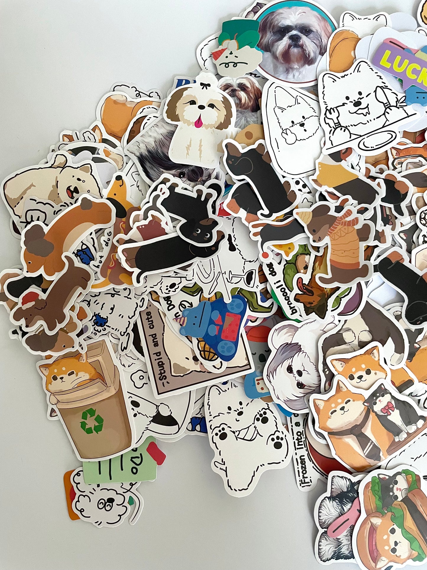 Cute Puppy Stickers Pack – 5 for £1 | Dog Stickers for Phone, Laptop, Journal & Gifts