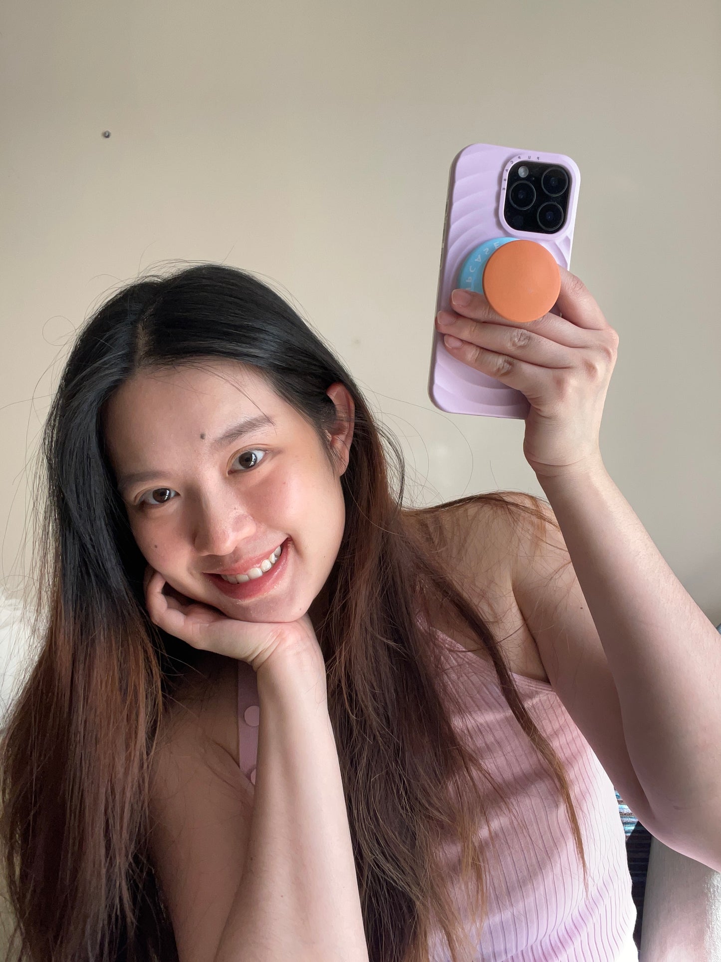Sunset Orange Magnetic MagSafe Phone Grip and Stand