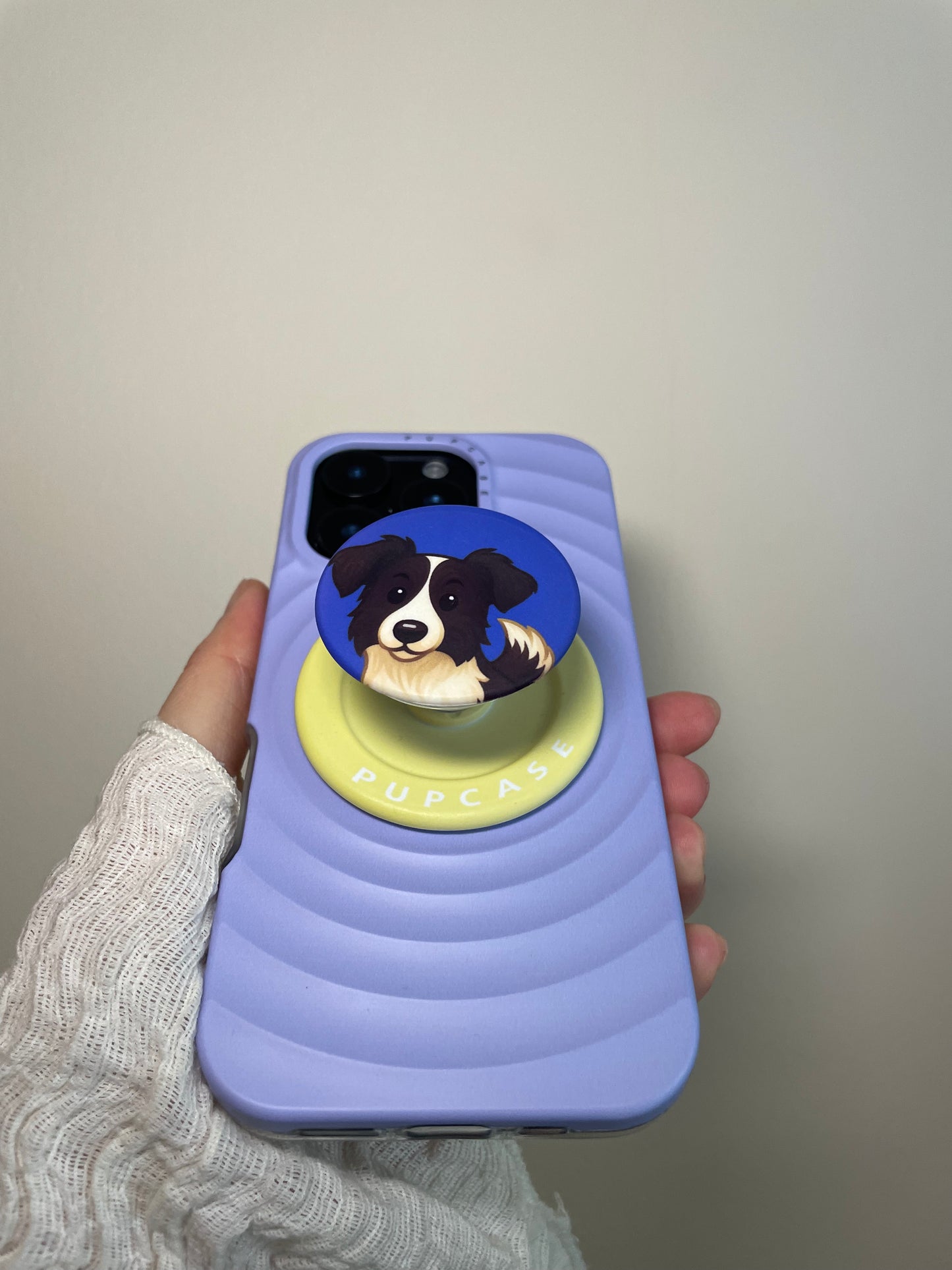 Border Collie Head Tilt PupGrip – Magnetic MagSafe Phone Grip & Stand for iPhone