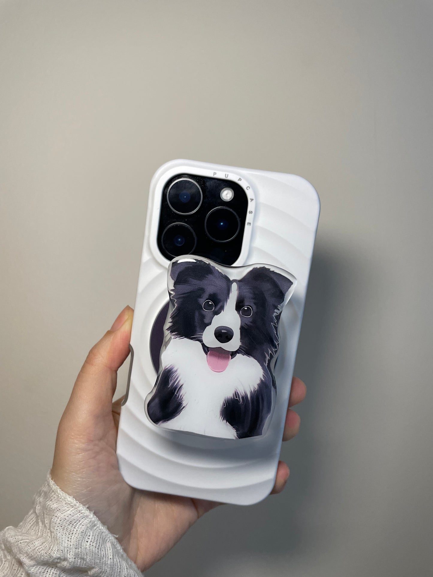 Border Collie MagSafe Phone Grip and Stand