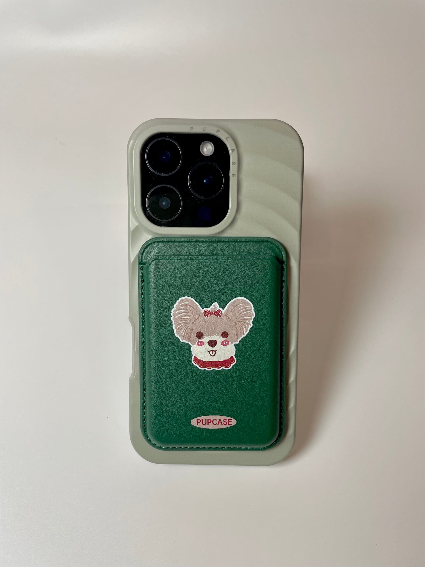 Christmas Yorkie PupWallet - MagSafe Phone Wallet and Card Holder