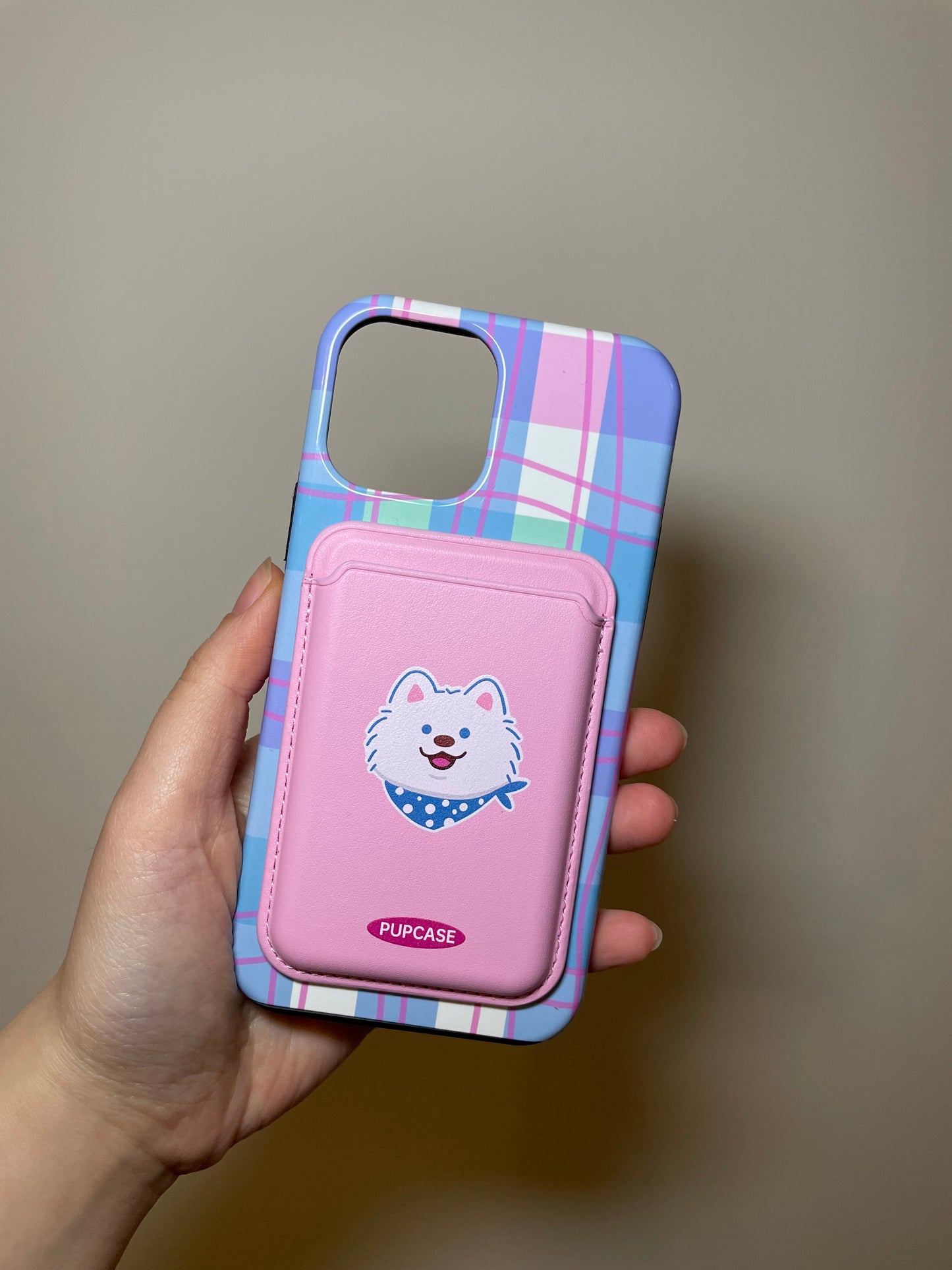 Bubblegum Samo PupWallet - MagSafe Phone Wallet and Card Holder
