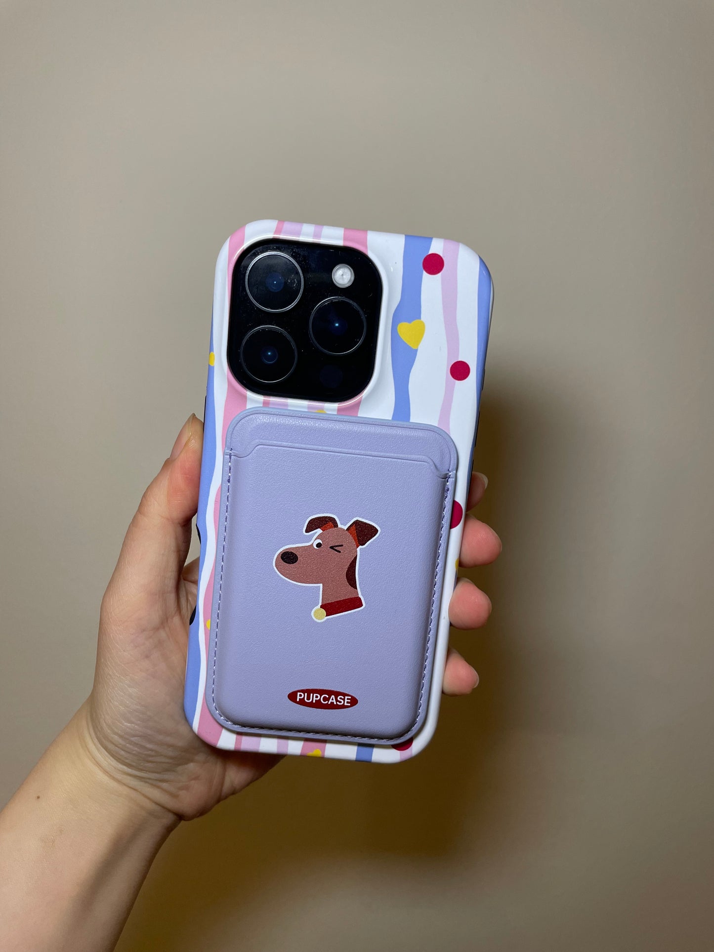 Airedale Lavender PupWallet - MagSafe Phone Wallet and Card Holder