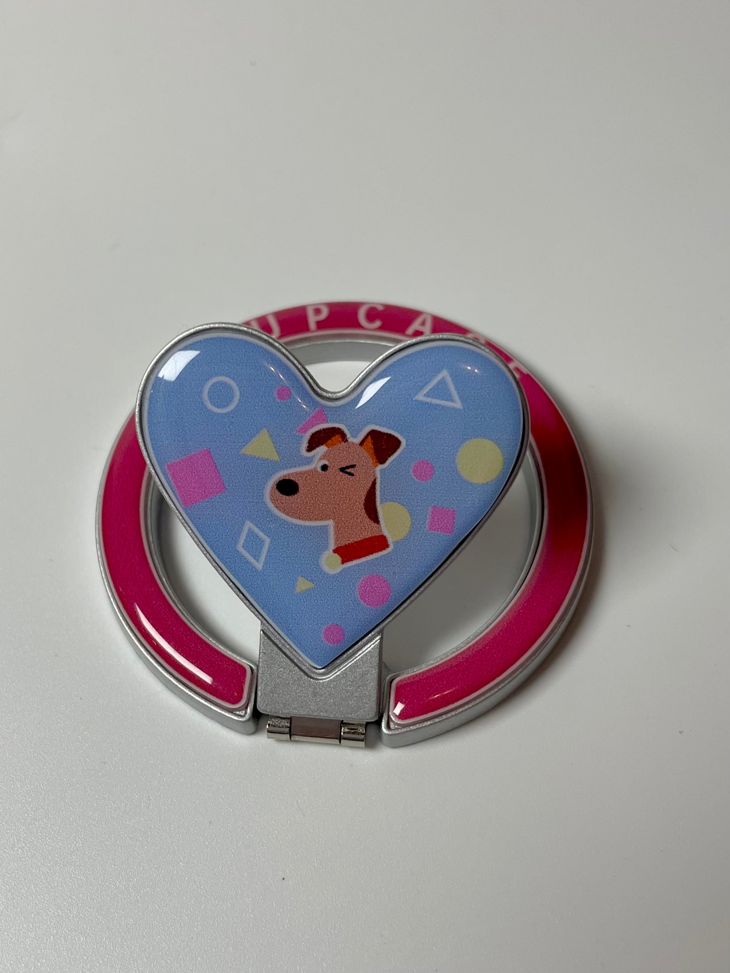 MagSafe Heart Phone Grip – Cute Airedale Dog with Stainless Steel Ring Stand