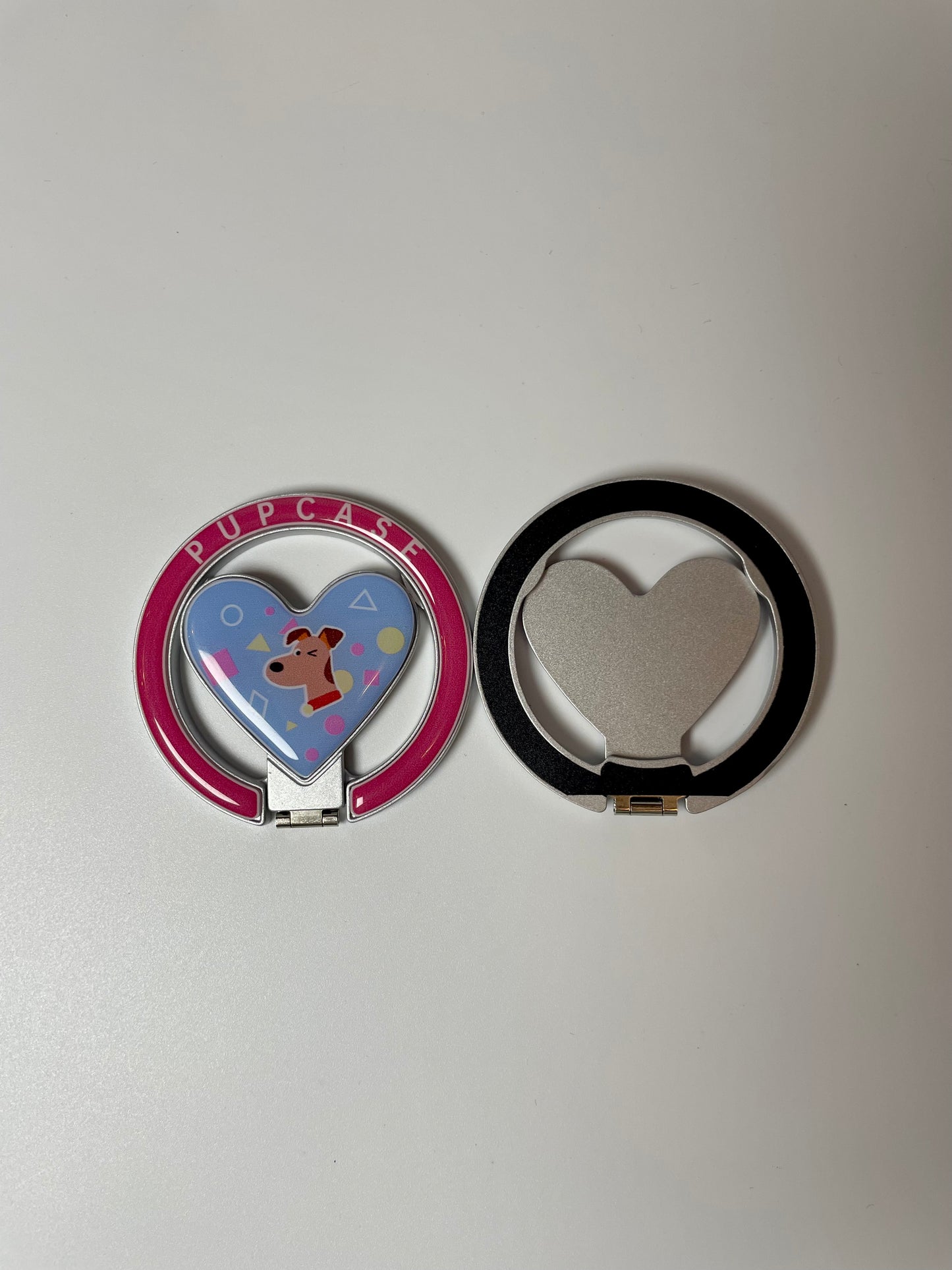 MagSafe Heart Phone Grip – Cute Airedale Dog with Stainless Steel Ring Stand