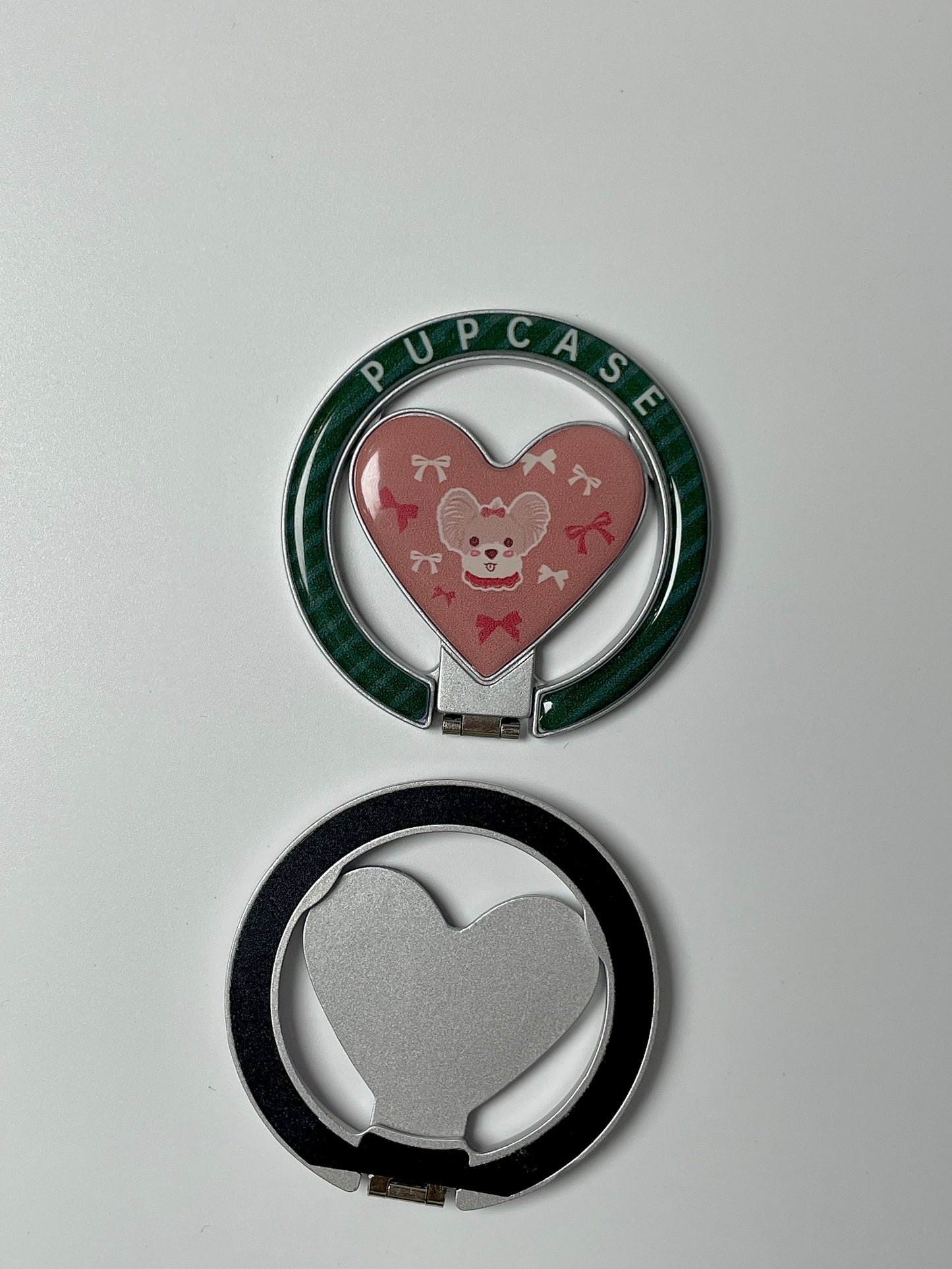 Christmas Special MagSafe Heart Phone Grip – Cute Yorkshire Terrier Dog with Stainless Steel Ring Stand