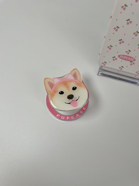 Shiba Inu Headshot MagSafe Phone Grip and Stand
