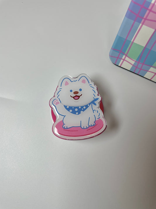 Waving Hello - Samoyed Adventures Magnetic Phone Grip and Stand