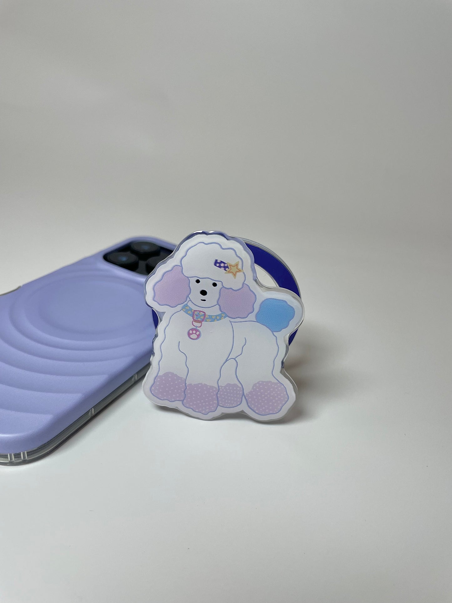 Outfit On - Toy Poodle Adventures Magnetic Phone Grip and Stand