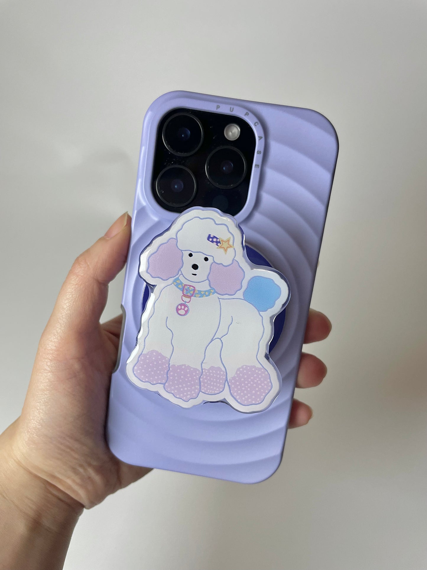 Outfit On - Toy Poodle Adventures Magnetic Phone Grip and Stand