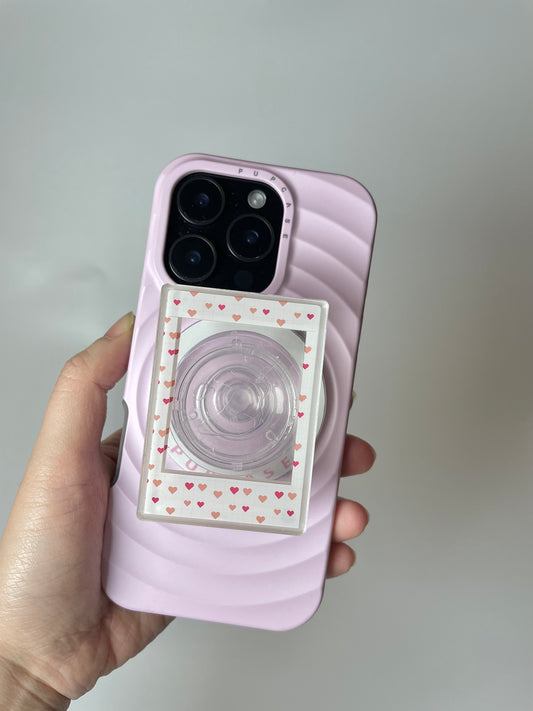 Personalised Polaroid-Style Photo Frame Phone Grip | Custom Memory Stand