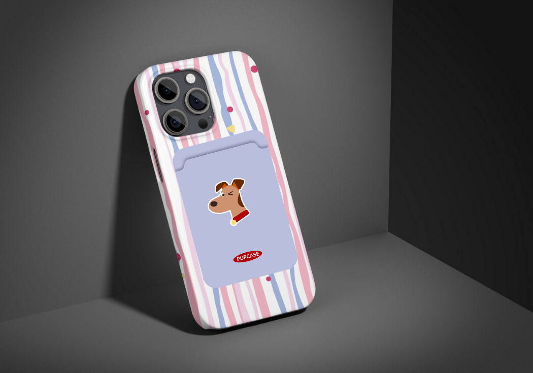 Airedale Lavender PupWallet - MagSafe Phone Wallet and Card Holder